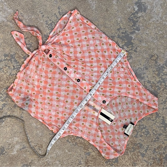 Fifty Street Sleeveless Button Down Tunic, Tied Front, Size Medium NWT - Picture 6 of 11